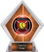 2" Legacy Softball Orange Diamond Ice Trophy 2" Legacy Softball Orange Diamond Ice Trophy