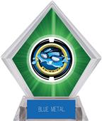 2" Saturn Swimming Green Diamond Ice Trophy 2" Saturn Swimming Green Diamond Ice Trophy