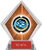 2" Saturn Swimming Orange Diamond Ice Trophy 2" Saturn Swimming Orange Diamond Ice Trophy
