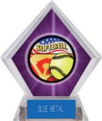 Award Americana Softball Purple Diamond Ice Trophy Award Americana Softball Purple Diamond Ice Trophy