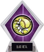 Awards Bust-Out Softball Purple Diamond Ice Trophy Awards Bust-Out Softball Purple Diamond Ice Trophy