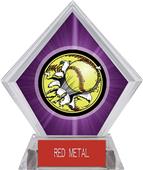 Awards Bust-Out Softball Purple Diamond Ice Trophy Awards Bust-Out Softball Purple Diamond Ice Trophy