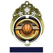 Hasty 3" Tiara Medal 2" Saturn Basketball Mylar Hasty 3" Tiara Medal 2" Saturn Basketball Mylar