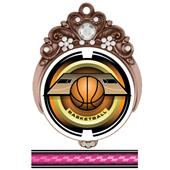 Hasty 3" Tiara Medal 2" Saturn Basketball Mylar Hasty 3" Tiara Medal 2" Saturn Basketball Mylar