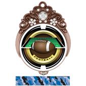 Hasty 3" Tiara Medal 2" Saturn Football Mylar Hasty 3" Tiara Medal 2" Saturn Football Mylar