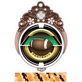 Hasty 3" Tiara Medal 2" Saturn Football Mylar Hasty 3" Tiara Medal 2" Saturn Football Mylar