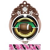 Hasty 3" Tiara Medal 2" Saturn Football Mylar Hasty 3" Tiara Medal 2" Saturn Football Mylar