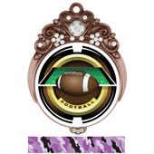 Hasty 3" Tiara Medal 2" Saturn Football Mylar Hasty 3" Tiara Medal 2" Saturn Football Mylar