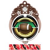 Hasty 3" Tiara Medal 2" Saturn Football Mylar Hasty 3" Tiara Medal 2" Saturn Football Mylar