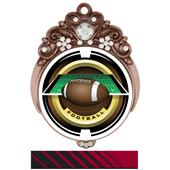 Hasty 3" Tiara Medal 2" Saturn Football Mylar Hasty 3" Tiara Medal 2" Saturn Football Mylar