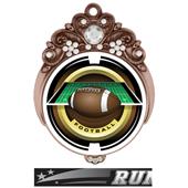 Hasty 3" Tiara Medal 2" Saturn Football Mylar Hasty 3" Tiara Medal 2" Saturn Football Mylar