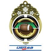Hasty 3" Tiara Medal 2" Saturn Football Mylar Hasty 3" Tiara Medal 2" Saturn Football Mylar