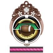 Hasty 3" Tiara Medal 2" Saturn Football Mylar Hasty 3" Tiara Medal 2" Saturn Football Mylar