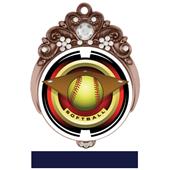 Hasty 3" Tiara Medal 2" Saturn Softball Mylar Hasty 3" Tiara Medal 2" Saturn Softball Mylar