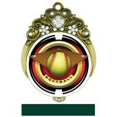 Hasty 3" Tiara Medal 2" Saturn Softball Mylar Hasty 3" Tiara Medal 2" Saturn Softball Mylar