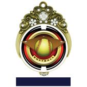 Hasty 3" Tiara Medal 2" Saturn Softball Mylar Hasty 3" Tiara Medal 2" Saturn Softball Mylar