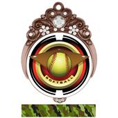 Hasty 3" Tiara Medal 2" Saturn Softball Mylar Hasty 3" Tiara Medal 2" Saturn Softball Mylar