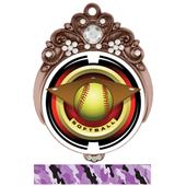 Hasty 3" Tiara Medal 2" Saturn Softball Mylar Hasty 3" Tiara Medal 2" Saturn Softball Mylar
