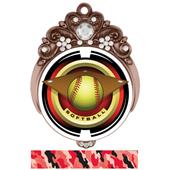 Hasty 3" Tiara Medal 2" Saturn Softball Mylar Hasty 3" Tiara Medal 2" Saturn Softball Mylar