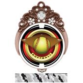 Hasty 3" Tiara Medal 2" Saturn Softball Mylar Hasty 3" Tiara Medal 2" Saturn Softball Mylar