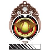 Hasty 3" Tiara Medal 2" Saturn Softball Mylar Hasty 3" Tiara Medal 2" Saturn Softball Mylar