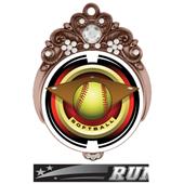 Hasty 3" Tiara Medal 2" Saturn Softball Mylar Hasty 3" Tiara Medal 2" Saturn Softball Mylar