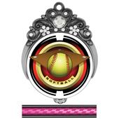 Hasty 3" Tiara Medal 2" Saturn Softball Mylar Hasty 3" Tiara Medal 2" Saturn Softball Mylar