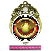 Hasty 3" Tiara Medal 2" Saturn Softball Mylar Hasty 3" Tiara Medal 2" Saturn Softball Mylar