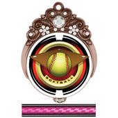 Hasty 3" Tiara Medal 2" Saturn Softball Mylar Hasty 3" Tiara Medal 2" Saturn Softball Mylar