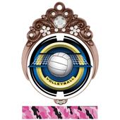 Hasty 3" Tiara Medal 2" Saturn Volleyball Mylar Hasty 3" Tiara Medal 2" Saturn Volleyball Mylar