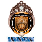 Hasty 3" Tiara Medal 2" Legacy Basketball Mylar Hasty 3" Tiara Medal 2" Legacy Basketball Mylar