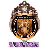 Hasty 3" Tiara Medal 2" Legacy Basketball Mylar Hasty 3" Tiara Medal 2" Legacy Basketball Mylar