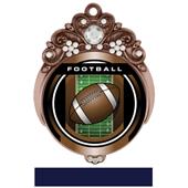 Hasty 3" Tiara Medal 2" Legacy Football Mylar Hasty 3" Tiara Medal 2" Legacy Football Mylar