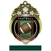 Hasty 3" Tiara Medal 2" Legacy Football Mylar Hasty 3" Tiara Medal 2" Legacy Football Mylar