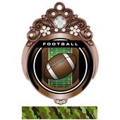 Hasty 3" Tiara Medal 2" Legacy Football Mylar Hasty 3" Tiara Medal 2" Legacy Football Mylar