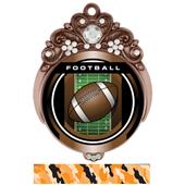 Hasty 3" Tiara Medal 2" Legacy Football Mylar Hasty 3" Tiara Medal 2" Legacy Football Mylar