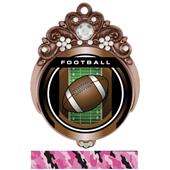 Hasty 3" Tiara Medal 2" Legacy Football Mylar Hasty 3" Tiara Medal 2" Legacy Football Mylar