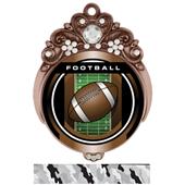 Hasty 3" Tiara Medal 2" Legacy Football Mylar Hasty 3" Tiara Medal 2" Legacy Football Mylar