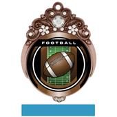Hasty 3" Tiara Medal 2" Legacy Football Mylar Hasty 3" Tiara Medal 2" Legacy Football Mylar