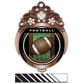 Hasty 3" Tiara Medal 2" Legacy Football Mylar Hasty 3" Tiara Medal 2" Legacy Football Mylar
