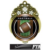 Hasty 3" Tiara Medal 2" Legacy Football Mylar Hasty 3" Tiara Medal 2" Legacy Football Mylar