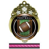Hasty 3" Tiara Medal 2" Legacy Football Mylar Hasty 3" Tiara Medal 2" Legacy Football Mylar