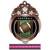 Hasty 3" Tiara Medal 2" Legacy Football Mylar Hasty 3" Tiara Medal 2" Legacy Football Mylar