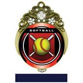 Hasty 3" Tiara Medal 2" Legacy Softball Mylar Hasty 3" Tiara Medal 2" Legacy Softball Mylar
