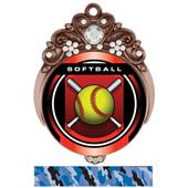 Hasty 3" Tiara Medal 2" Legacy Softball Mylar Hasty 3" Tiara Medal 2" Legacy Softball Mylar