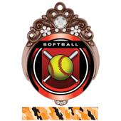 Hasty 3" Tiara Medal 2" Legacy Softball Mylar Hasty 3" Tiara Medal 2" Legacy Softball Mylar