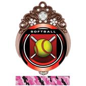 Hasty 3" Tiara Medal 2" Legacy Softball Mylar Hasty 3" Tiara Medal 2" Legacy Softball Mylar