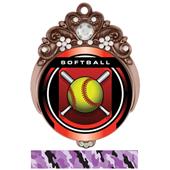Hasty 3" Tiara Medal 2" Legacy Softball Mylar Hasty 3" Tiara Medal 2" Legacy Softball Mylar