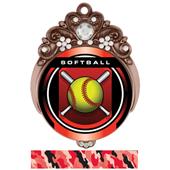 Hasty 3" Tiara Medal 2" Legacy Softball Mylar Hasty 3" Tiara Medal 2" Legacy Softball Mylar
