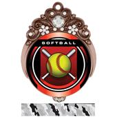 Hasty 3" Tiara Medal 2" Legacy Softball Mylar Hasty 3" Tiara Medal 2" Legacy Softball Mylar